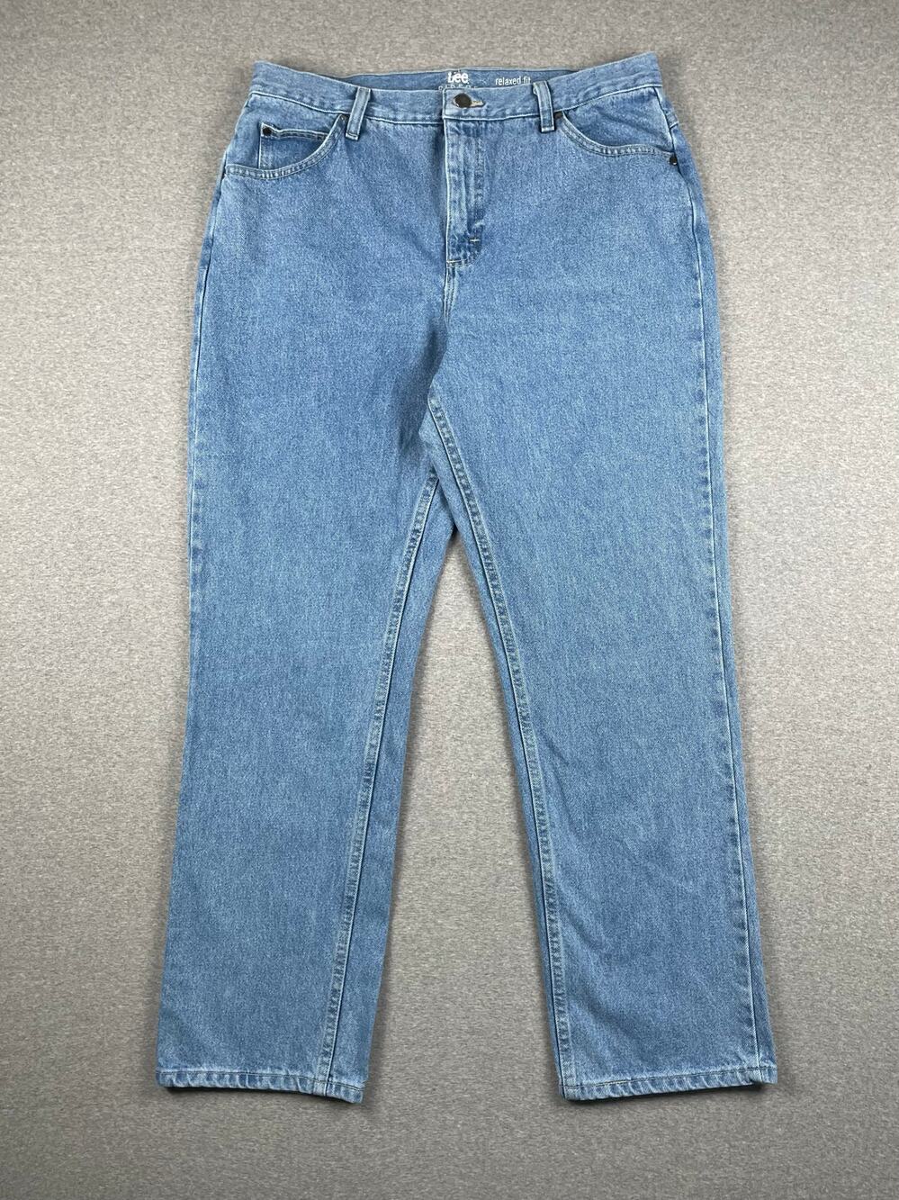 Vintage Lee Riders Jeans Womens 16 Blue Relaxed Fit High Rise Light Wash Y2K 90s